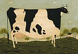 Warren Kimble American Cow painting